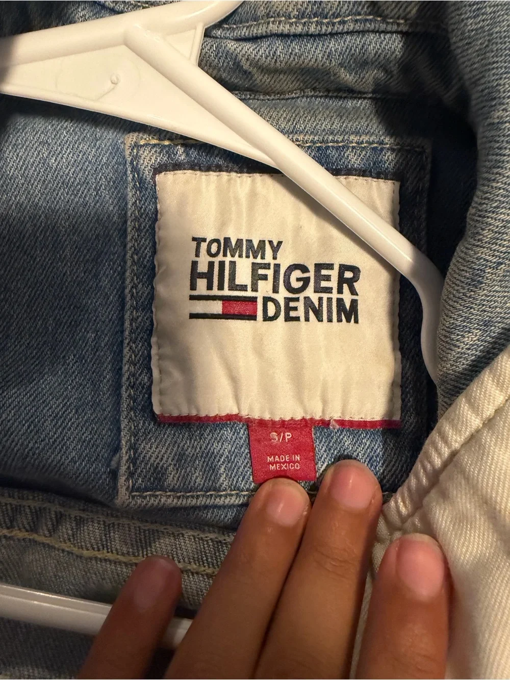 Tommy Hilfiger Light Blue Denim Jacket with Signature Flag Logo